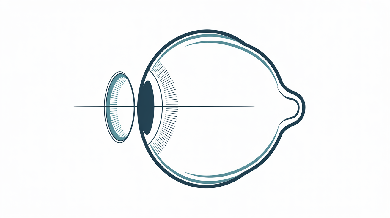 Contact lens base curve as the back-surface radius in millimeters on the cornea.